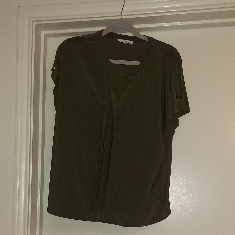 PerSeption Concept Dark Olive Blouse